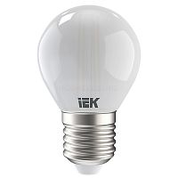 Лампа светодиодная IEK G45 Шар FR Е27 220В 7Вт 805Лм 3000К картинка 